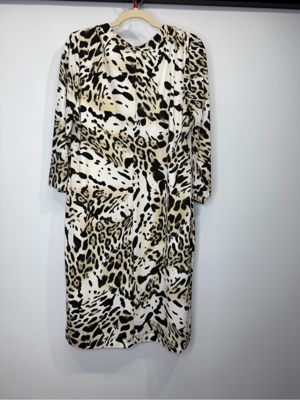 Chico's Leopard Print V-Neck Dress Size L - Picture 9 of 11